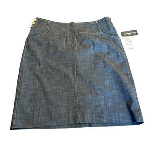 Rafaella Stretch Women’s Blue Denim Knee Length Skirt Size 10 NWT